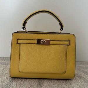 COACH Mini Lane Retro Yellow Crossbody With Top Handle
